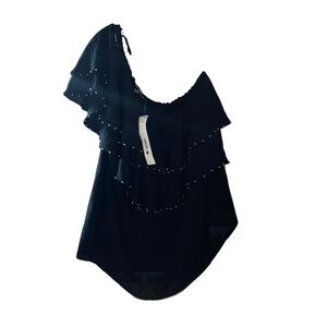 🖤 NWT Aqua Sexy Black Open Shoulder Top - Size XS 🖤